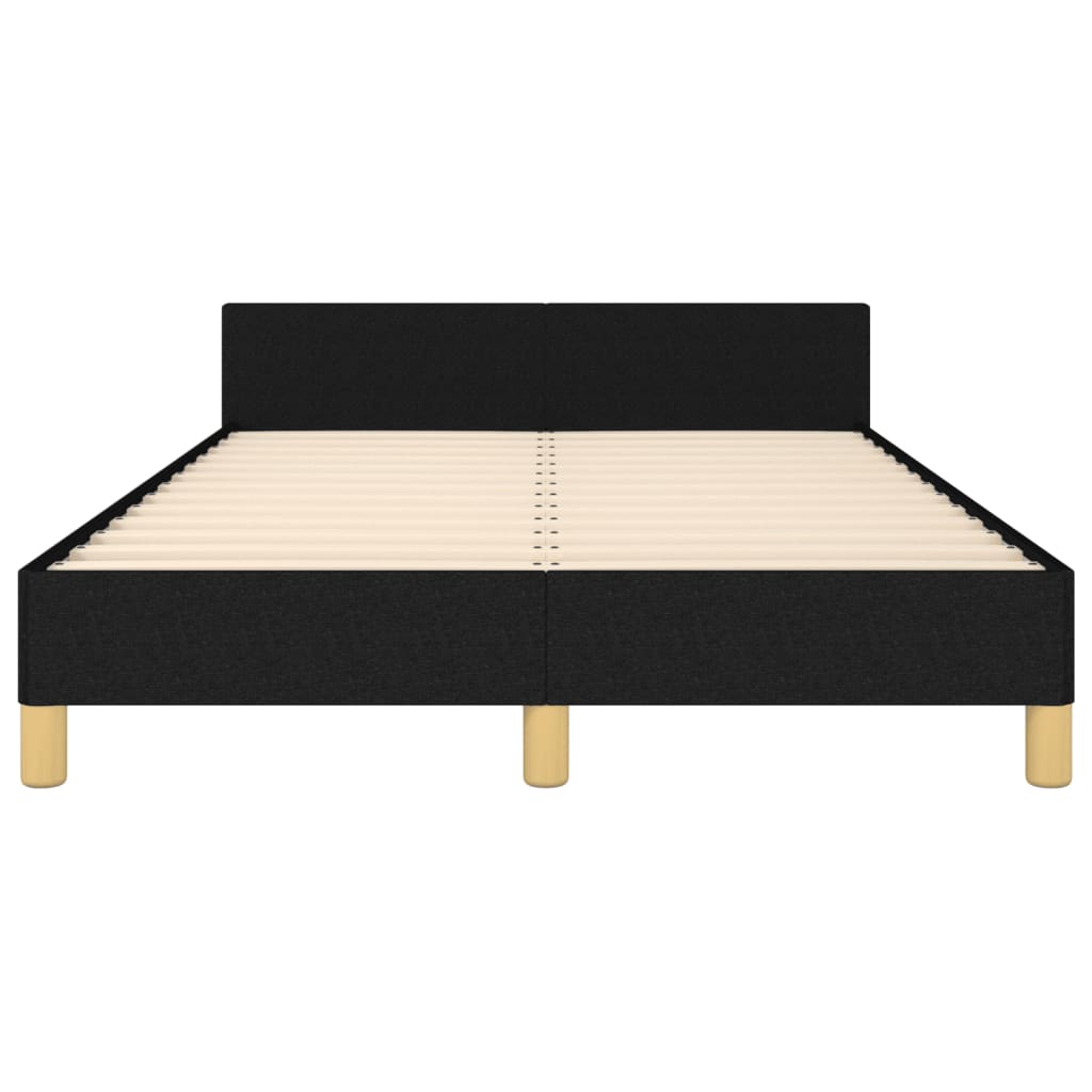 vidaXL Cadru de pat fără saltea Negru 120x190 cm țesătură