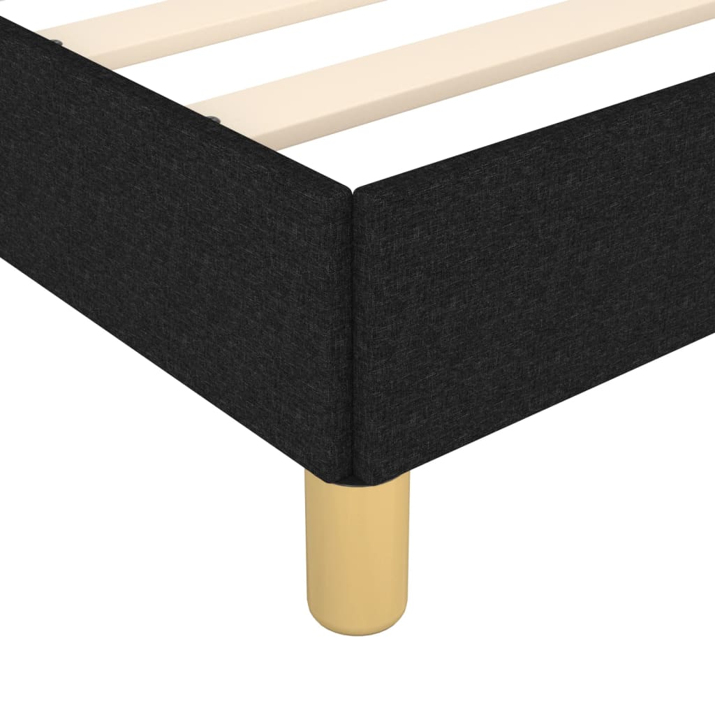 vidaXL Cadru de pat fără saltea Negru 120x190 cm țesătură