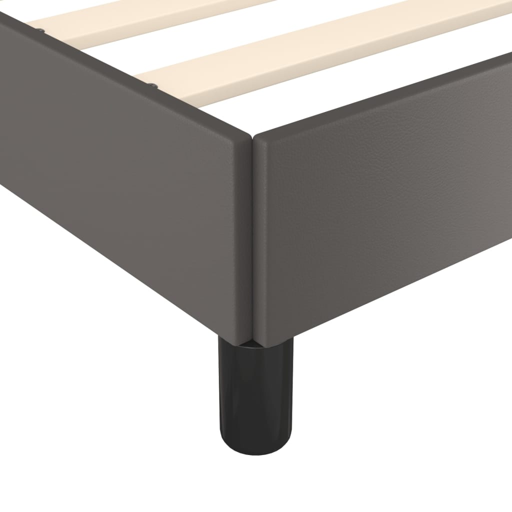 vidaXL Cadru de pat fără saltea gri 120x190 cm piele artificială