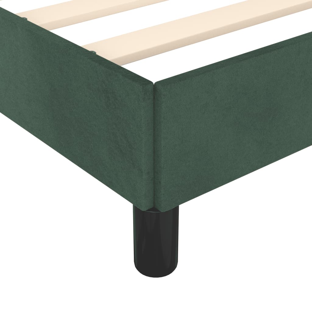 vidaXL Cadru de pat fără saltea verde închis 120x190 cm catifea