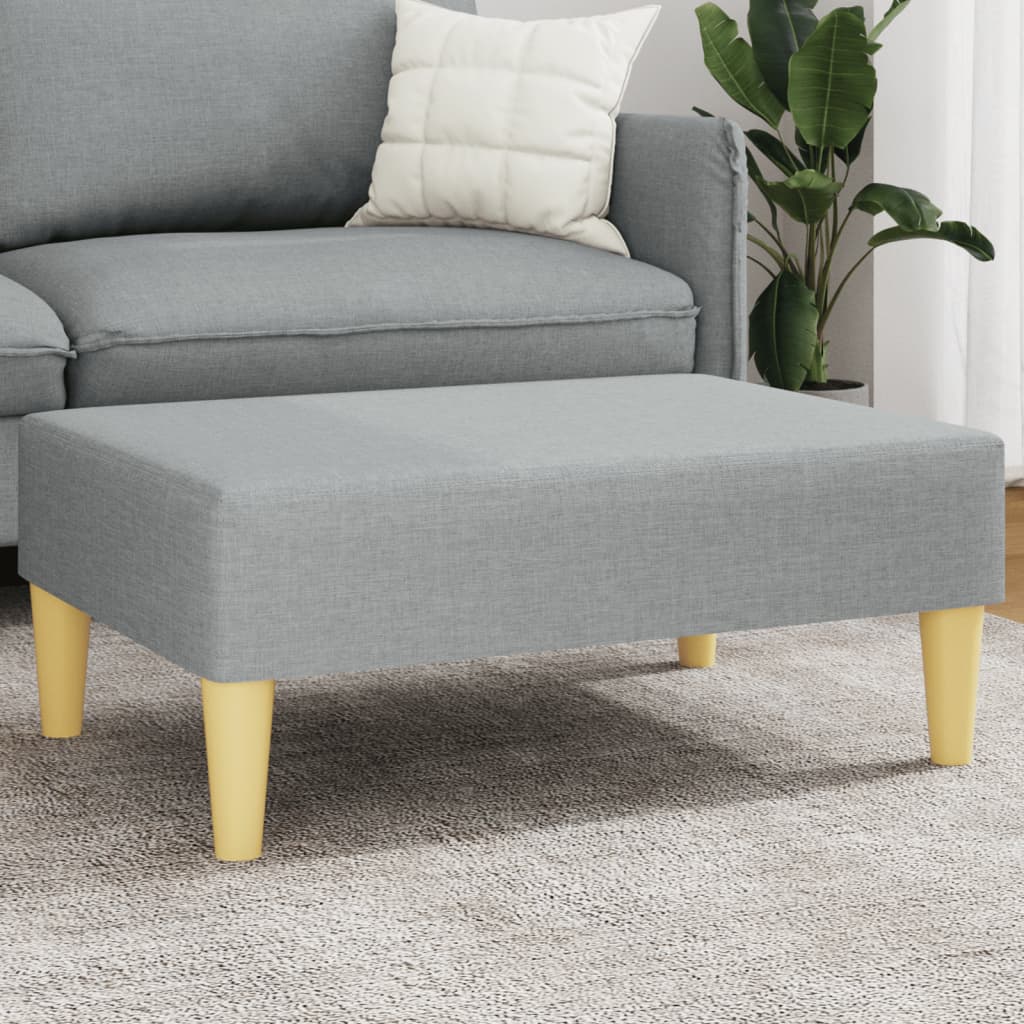vidaXL Taburet, gri deschis, 77x55x31 cm, material textil vidaXL Taburet, gri deschis, 77x55x31 cm, material textil