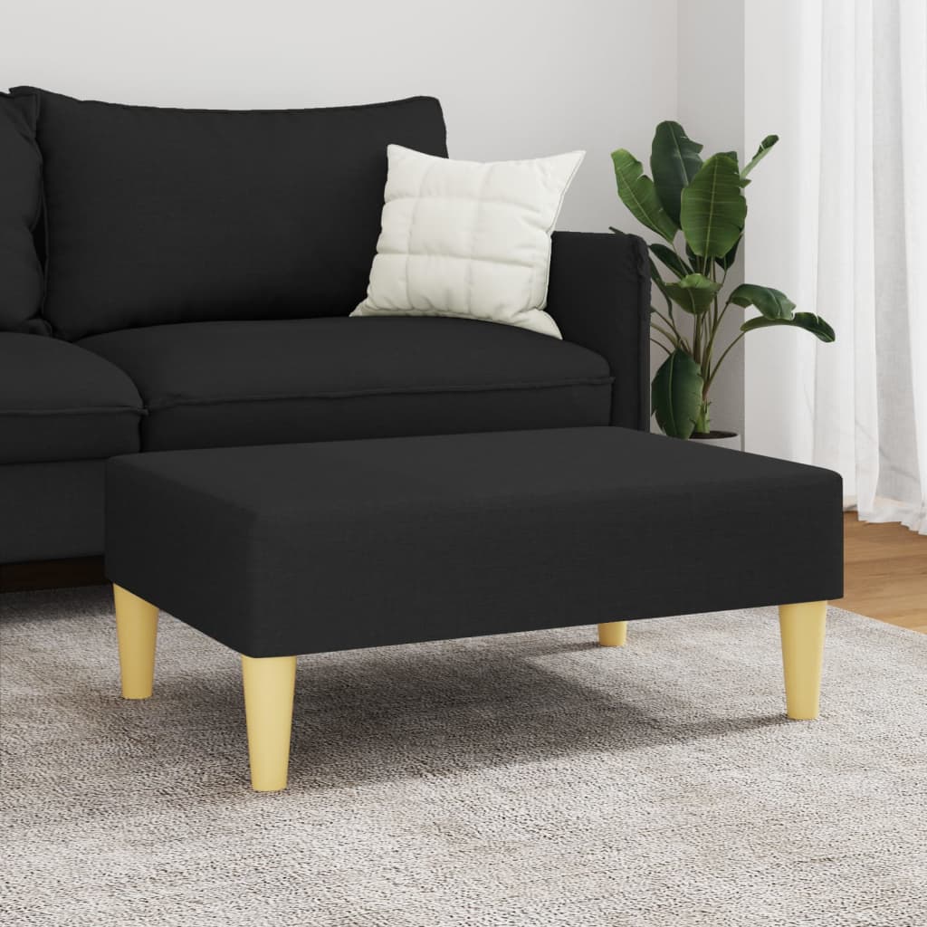 vidaXL Taburet, negru, 77x55x31 cm, material textil vidaXL Taburet, negru, 77x55x31 cm, material textil