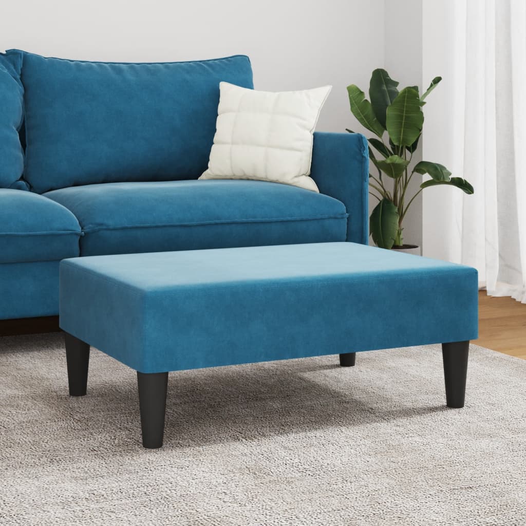 vidaXL Taburet, albastru, 77x55x31 cm, catifea vidaXL Taburet, albastru, 77x55x31 cm, catifea