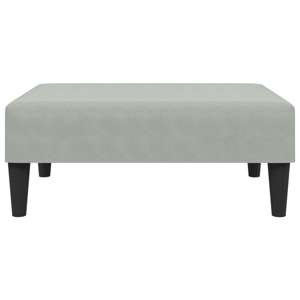 vidaXL Taburet, gri deschis, 77x55x31 cm, catifea vidaXL Taburet, gri deschis, 77x55x31 cm, catifea
