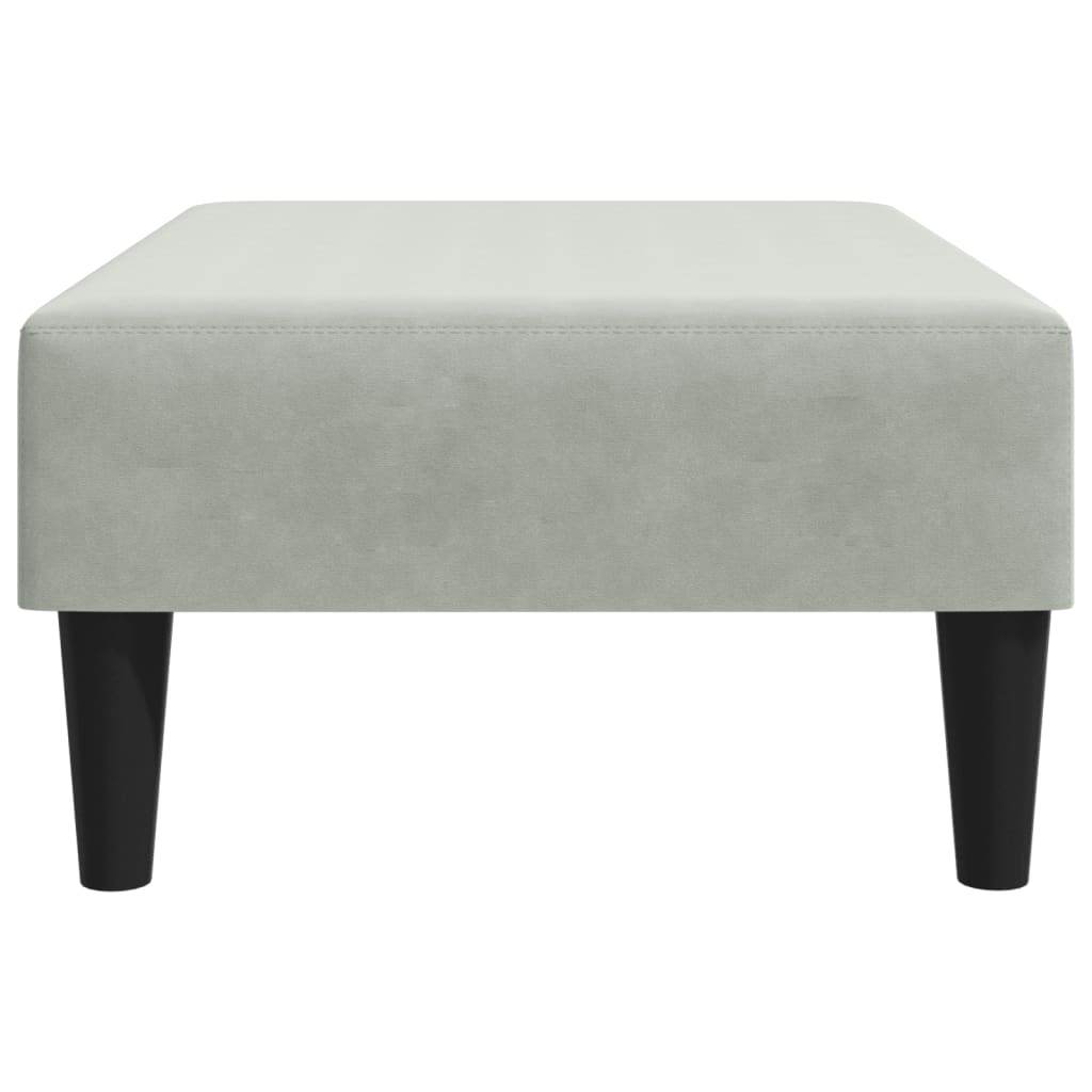 vidaXL Taburet, gri deschis, 77x55x31 cm, catifea vidaXL Taburet, gri deschis, 77x55x31 cm, catifea