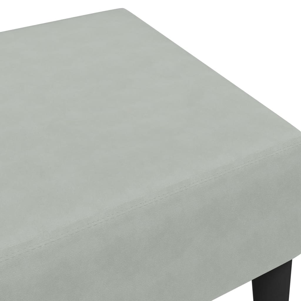 vidaXL Taburet, gri deschis, 77x55x31 cm, catifea vidaXL Taburet, gri deschis, 77x55x31 cm, catifea