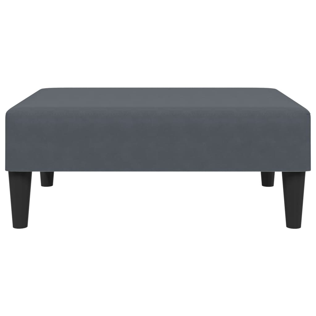 vidaXL Taburet, gri închis, 77x55x31 cm, catifea vidaXL Taburet, gri închis, 77x55x31 cm, catifea
