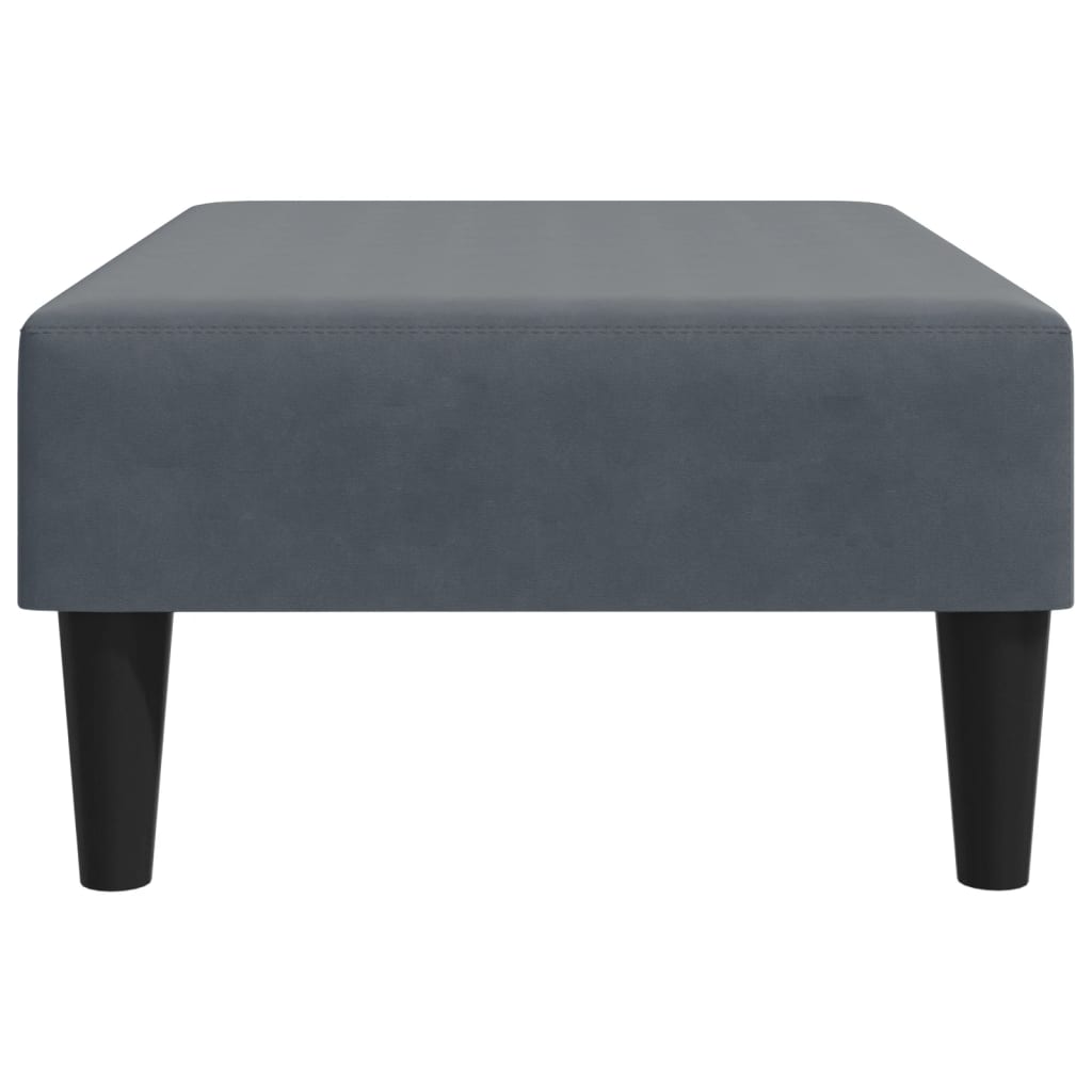 vidaXL Taburet, gri închis, 77x55x31 cm, catifea vidaXL Taburet, gri închis, 77x55x31 cm, catifea