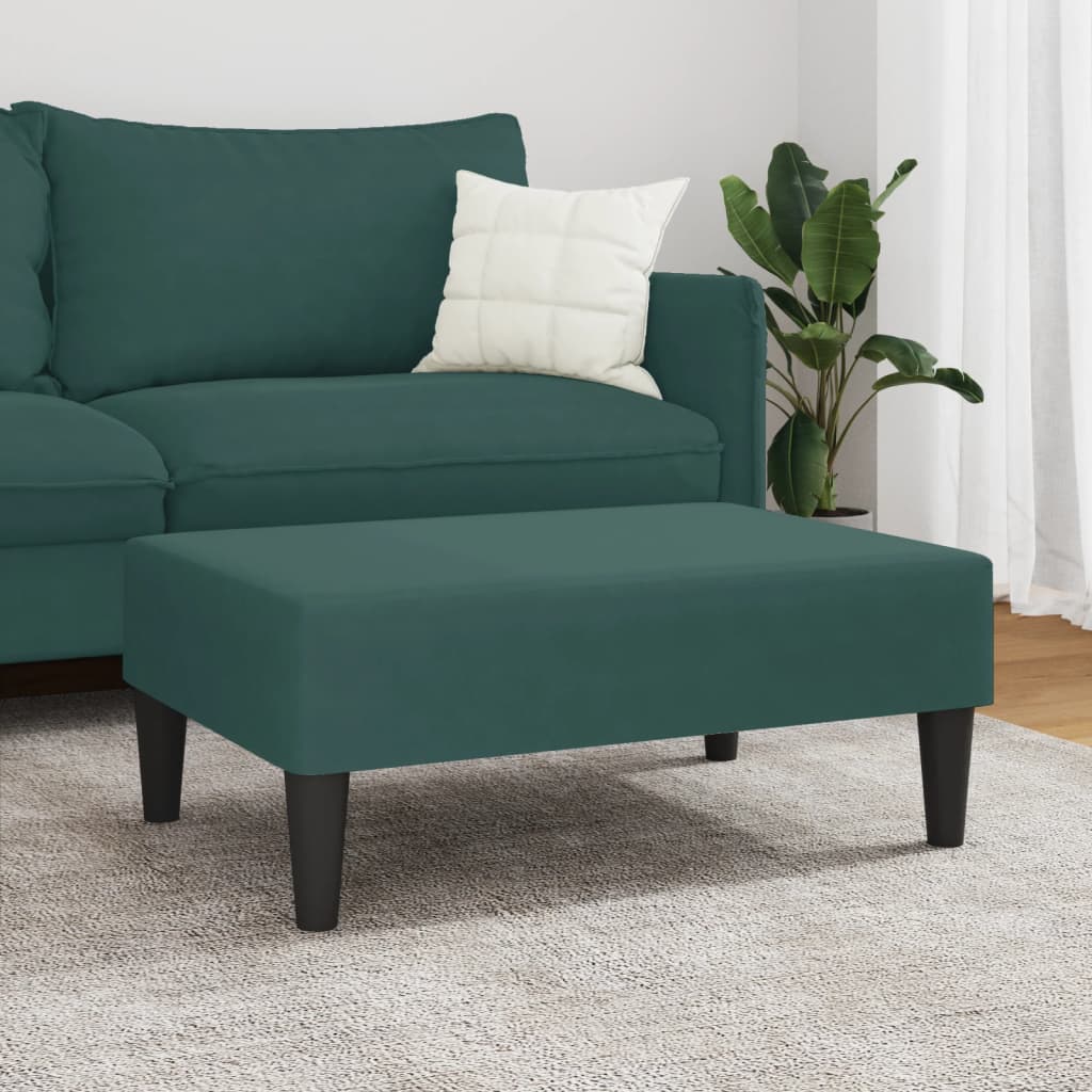 vidaXL Taburet, verde închis, 77x55x31 cm, catifea vidaXL Taburet, verde închis, 77x55x31 cm, catifea