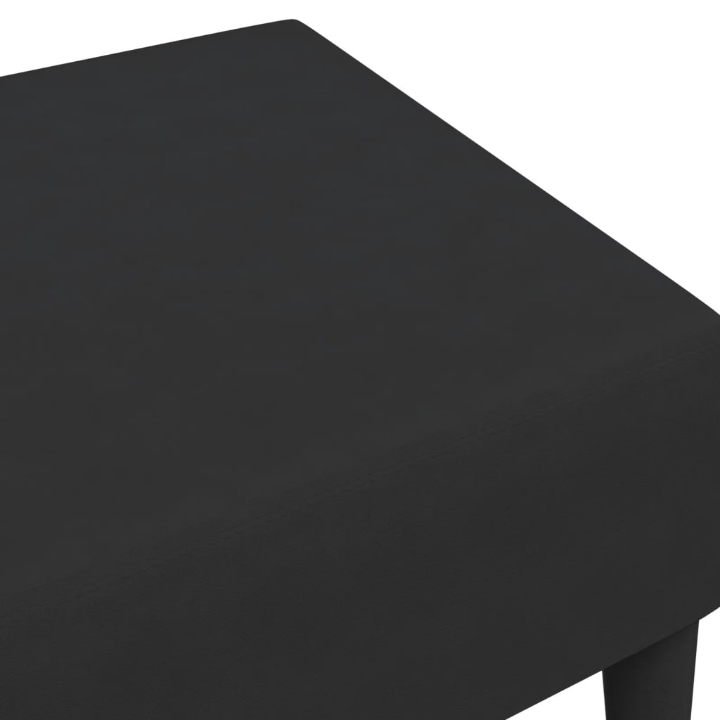 vidaXL Taburet, negru, 77x55x31 cm, catifea vidaXL Taburet, negru, 77x55x31 cm, catifea