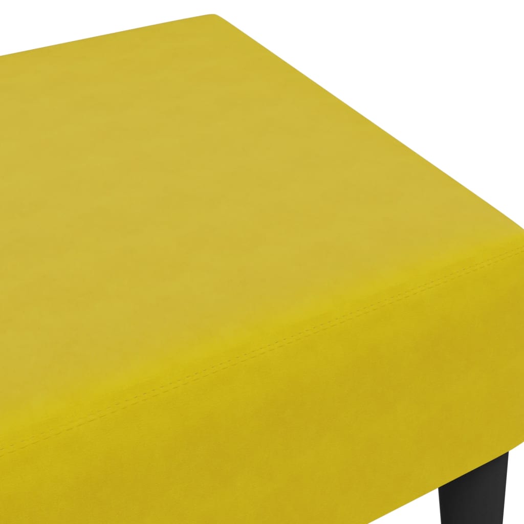 vidaXL Taburet, galben, 77x55x31 cm, catifea vidaXL Taburet, galben, 77x55x31 cm, catifea