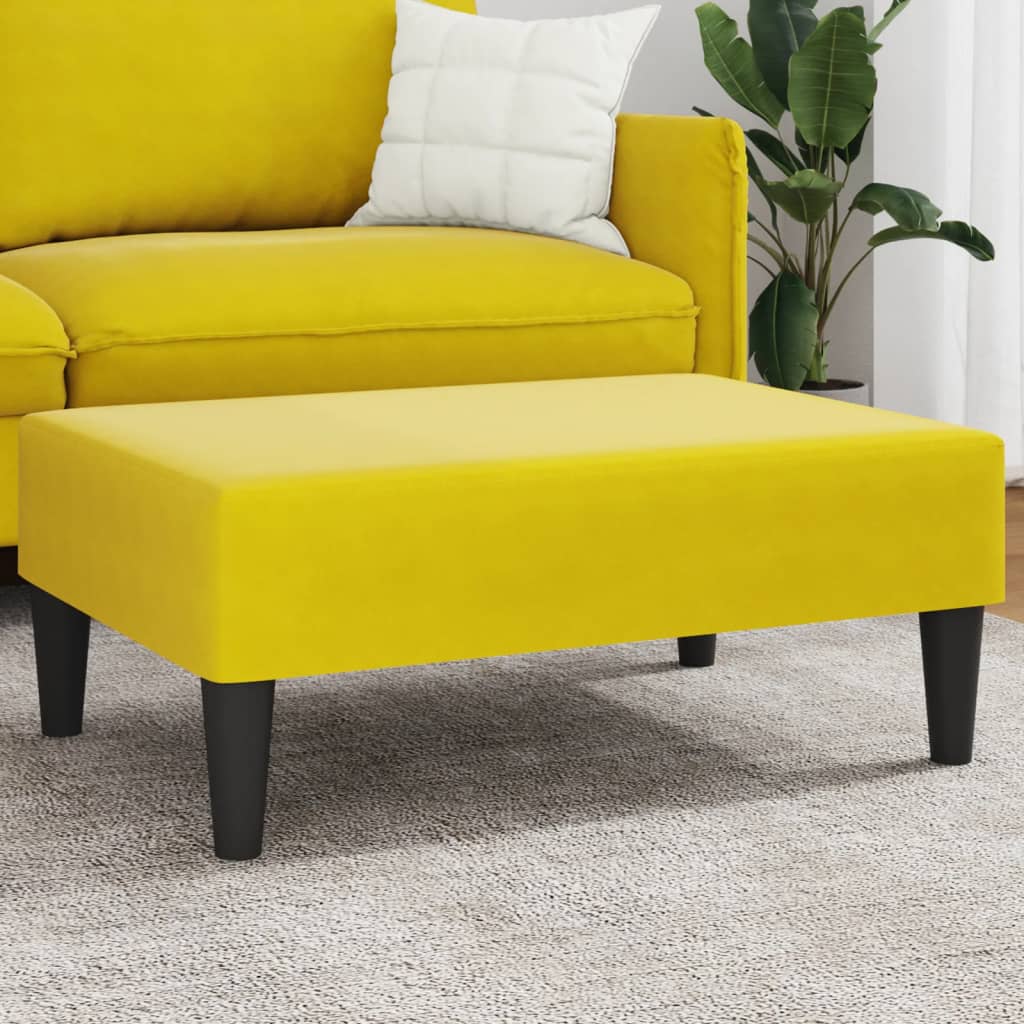 vidaXL Taburet, galben, 77x55x31 cm, catifea vidaXL Taburet, galben, 77x55x31 cm, catifea
