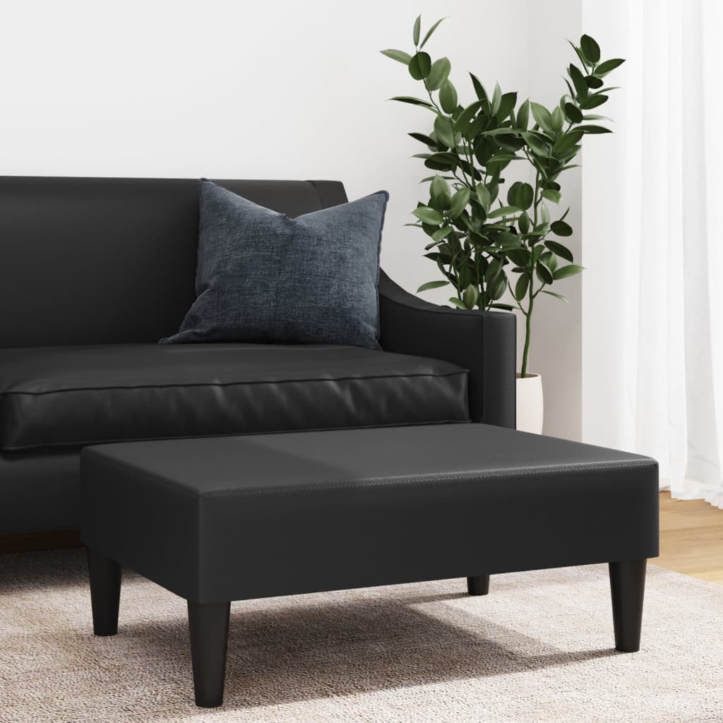 vidaXL Taburet, negru, 77x55x31 cm, piele artificială vidaXL Taburet, negru, 77x55x31 cm, piele artificială