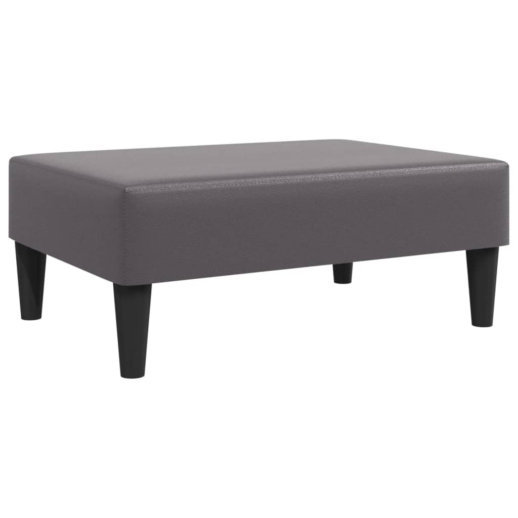 vidaXL Taburet, gri, 77x55x31 cm, piele ecologică vidaXL Taburet, gri, 77x55x31 cm, piele ecologică