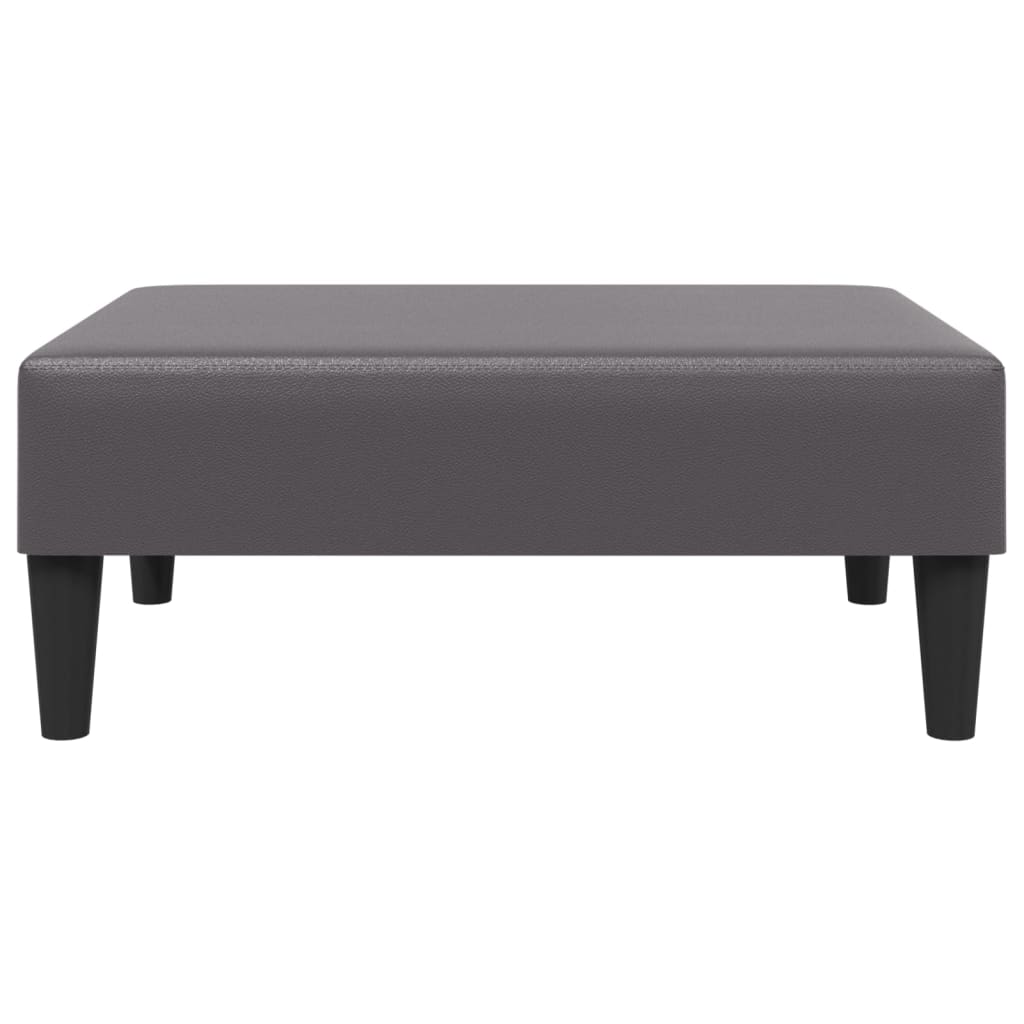 vidaXL Taburet, gri, 77x55x31 cm, piele ecologică vidaXL Taburet, gri, 77x55x31 cm, piele ecologică