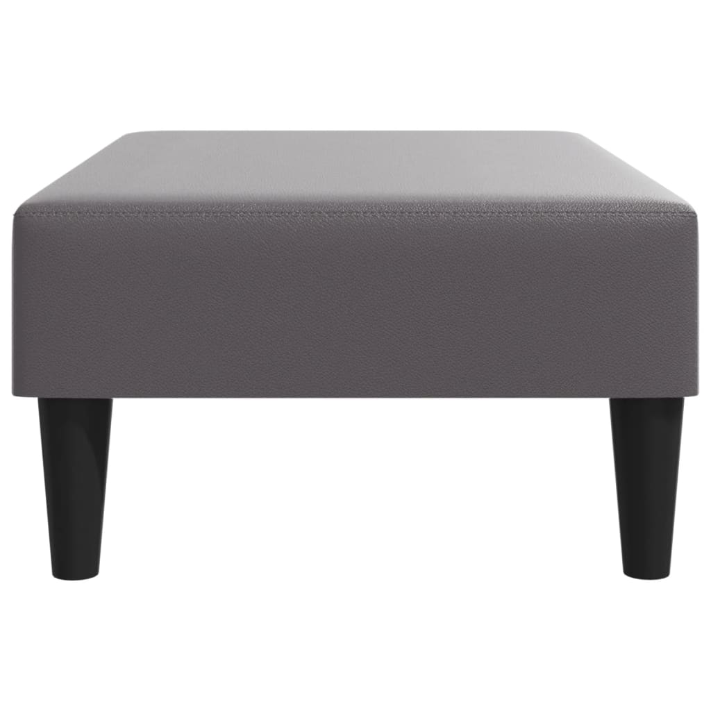 vidaXL Taburet, gri, 77x55x31 cm, piele ecologică vidaXL Taburet, gri, 77x55x31 cm, piele ecologică