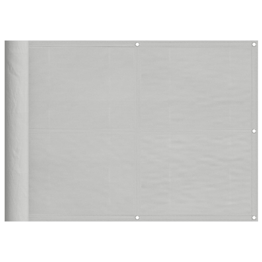 vidaXL Paravan de balcon gri deschis 75x500 cm 100% poliester oxford