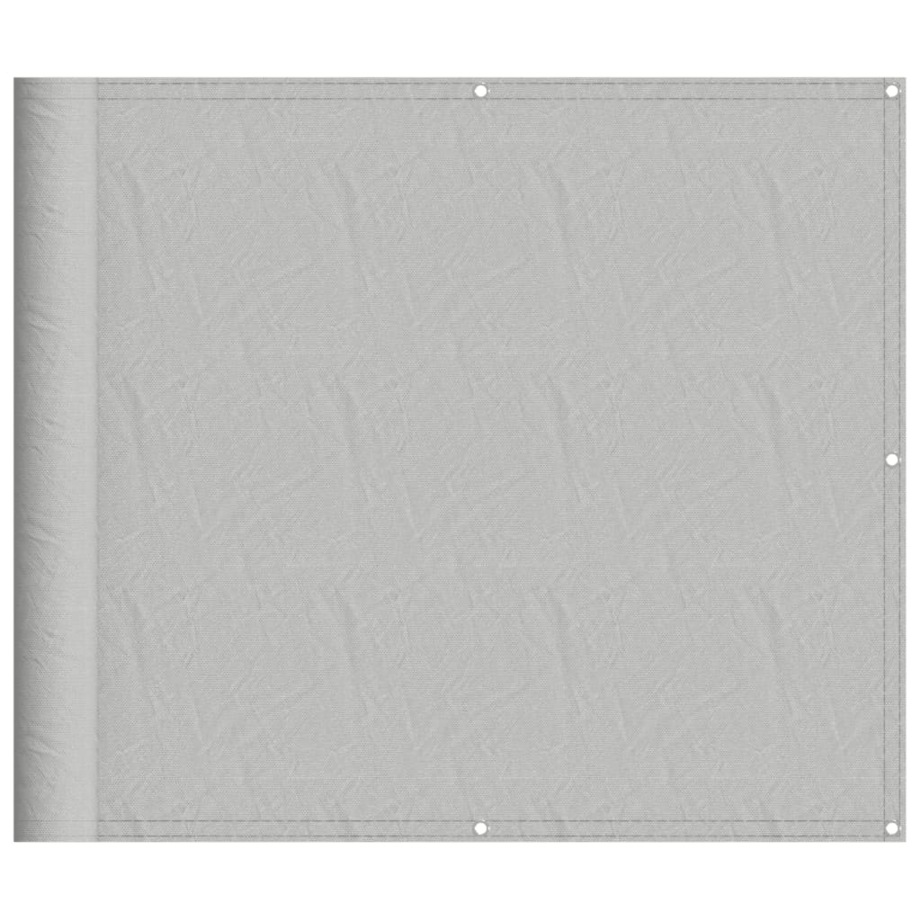 vidaXL Paravan de balcon gri deschis 90x400 cm 100% poliester oxford