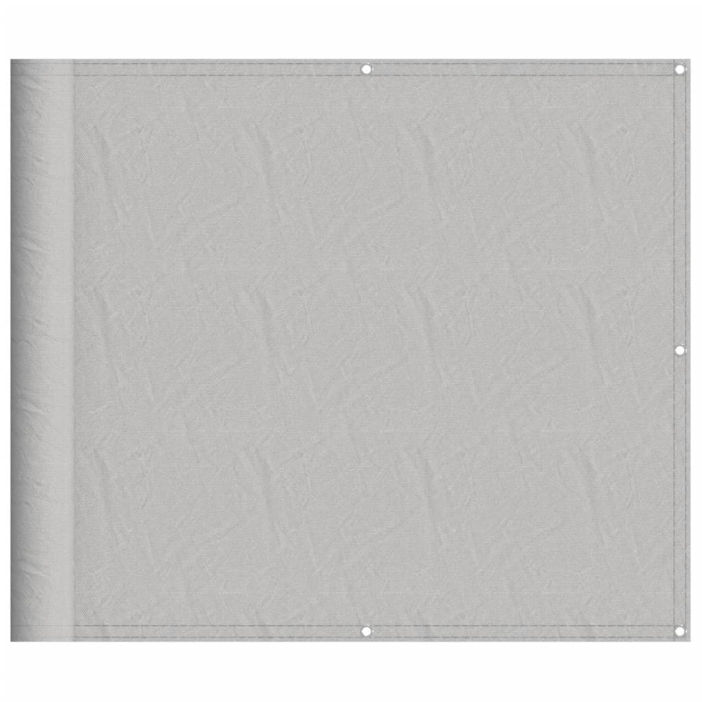 vidaXL Paravan de balcon gri deschis 90x500 cm 100% poliester oxford