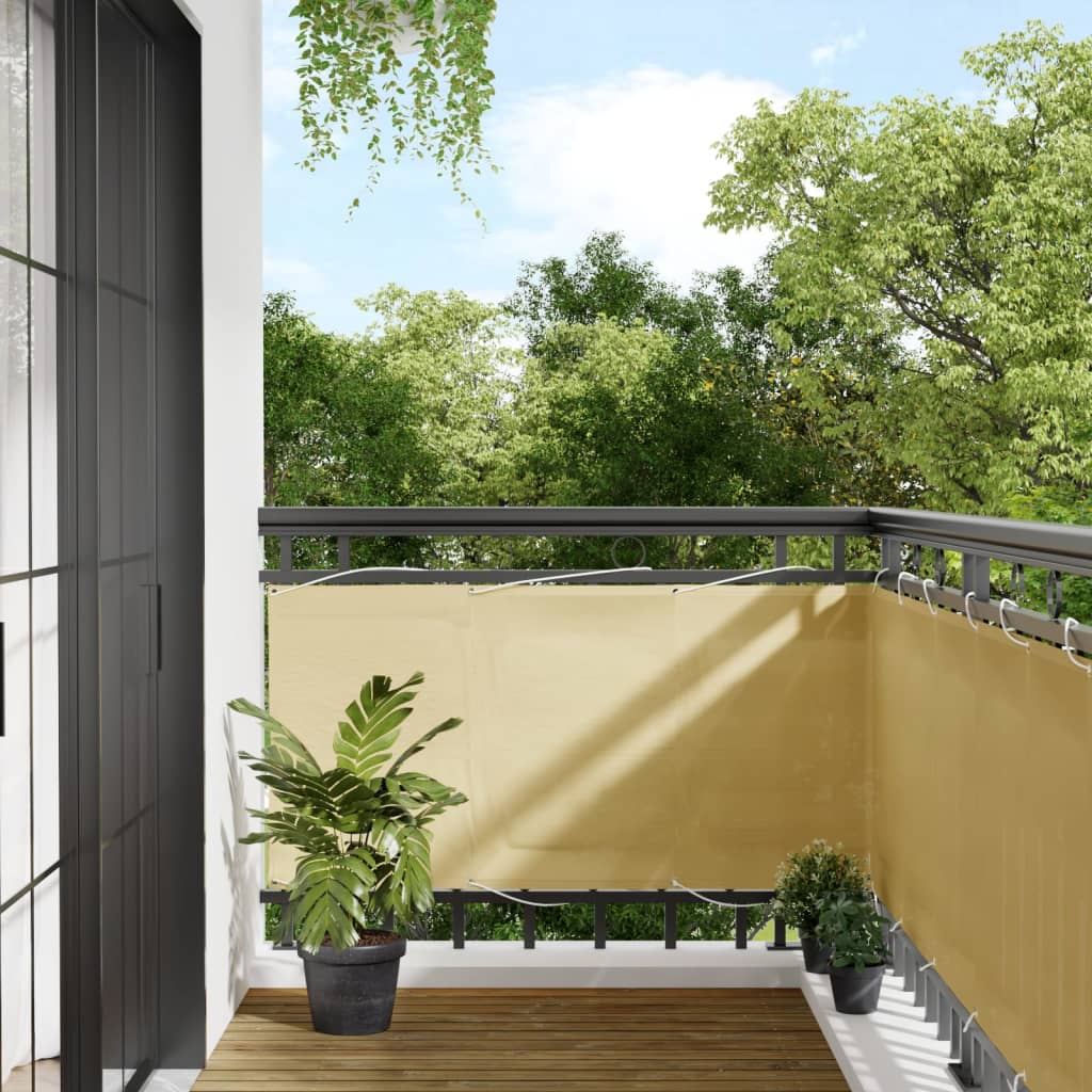 vidaXL Paravan de balcon, nisipiu, 75x600 cm, 100% poliester oxford vidaXL Paravan de balcon, nisipiu, 75x600 cm, 100% poliester oxford