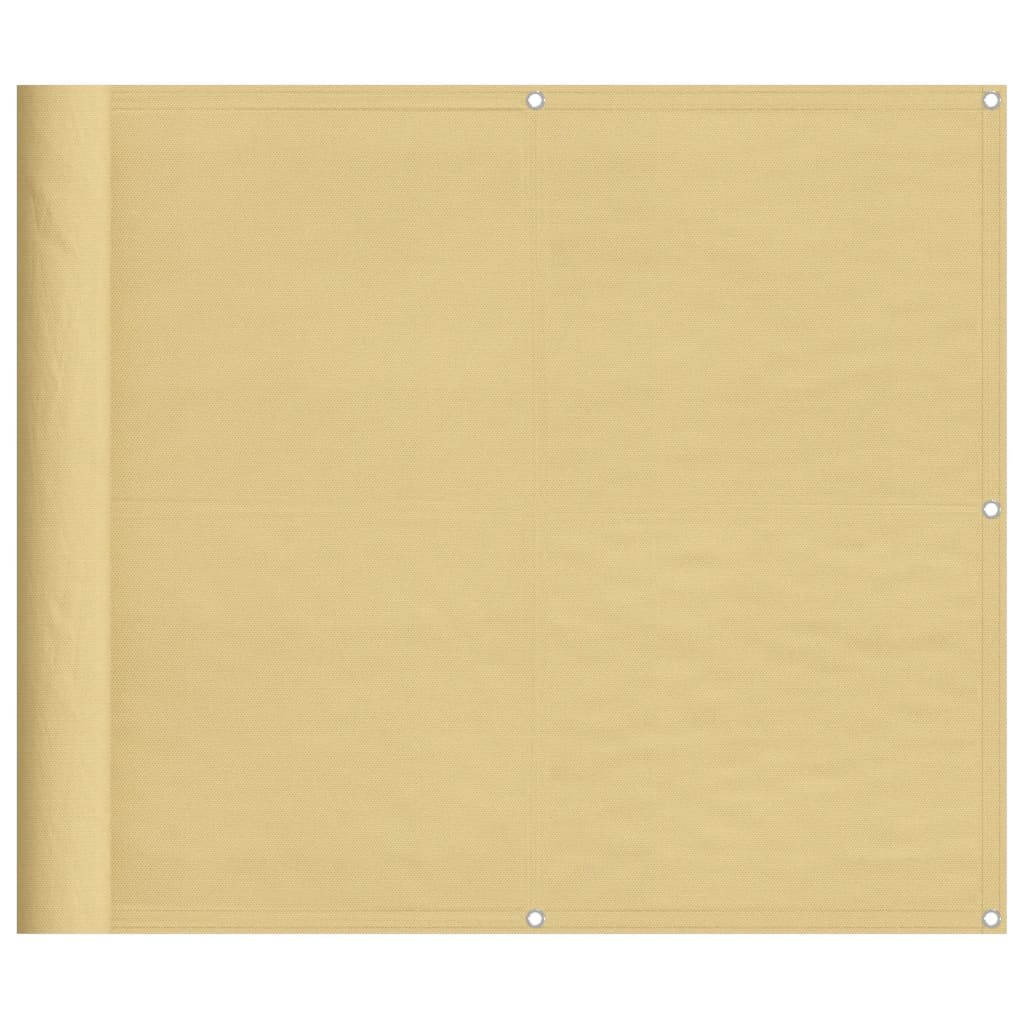 vidaXL Paravan de balcon, nisipiu, 90x600 cm, 100% poliester oxford