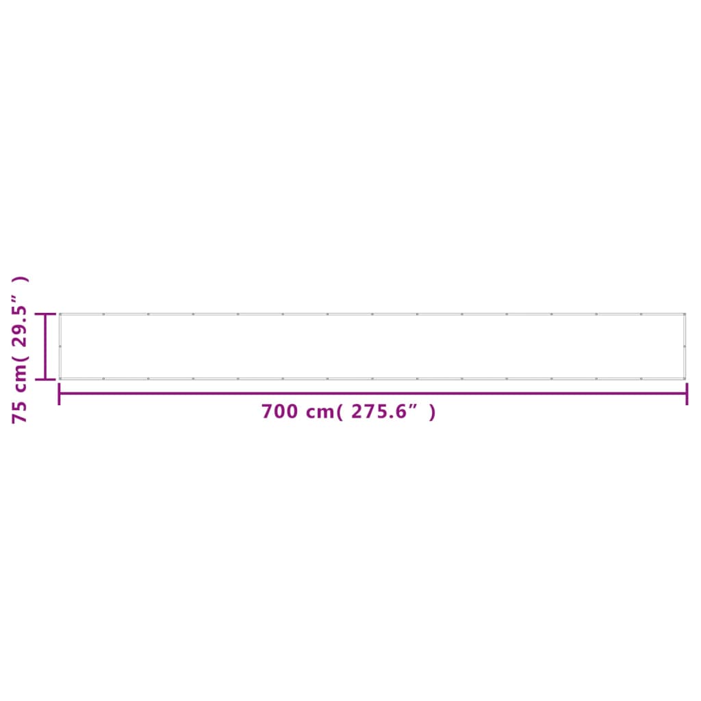 vidaXL Paravan de balcon, antracit, 75x700 cm, 100% poliester oxford