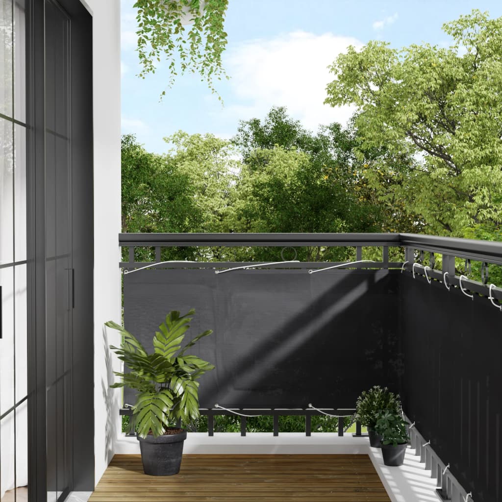 vidaXL Paravan de balcon, antracit, 75x700 cm, 100% poliester oxford