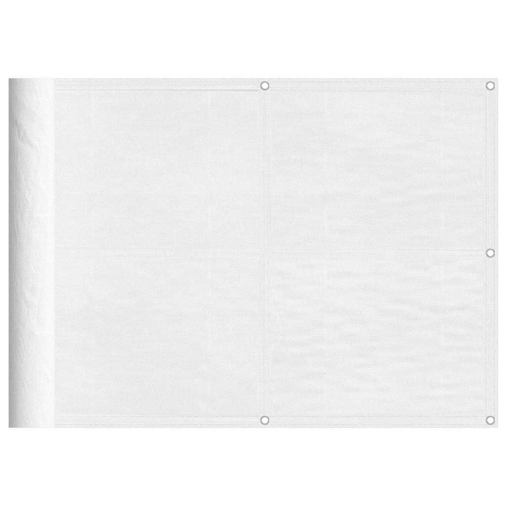 vidaXL Paravan de balcon, alb, 75x1000 cm, 100% poliester oxford