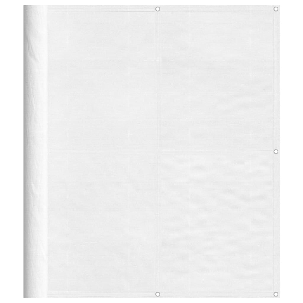 vidaXL Paravan de balcon, alb, 120x700 cm, 100% poliester oxford