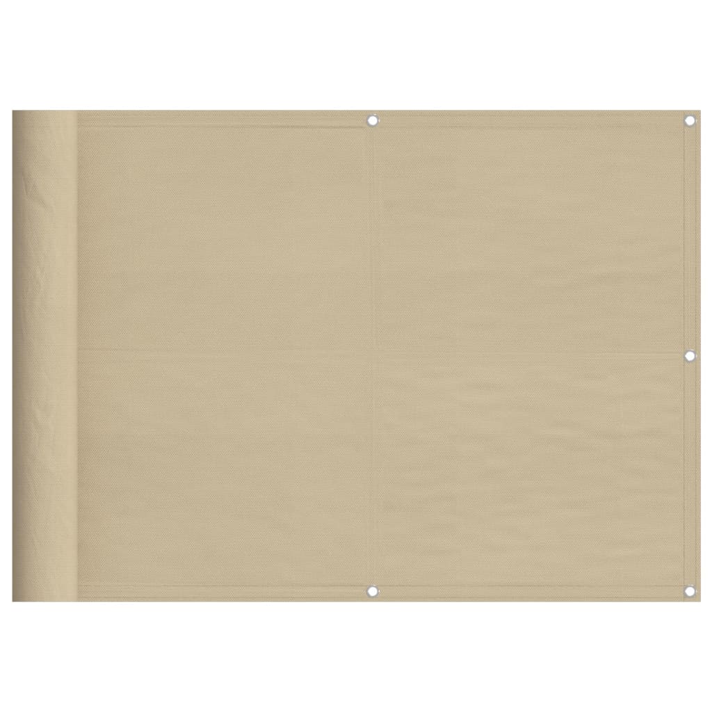 vidaXL Paravan de balcon, bej, 75x800 cm, 100% poliester oxford