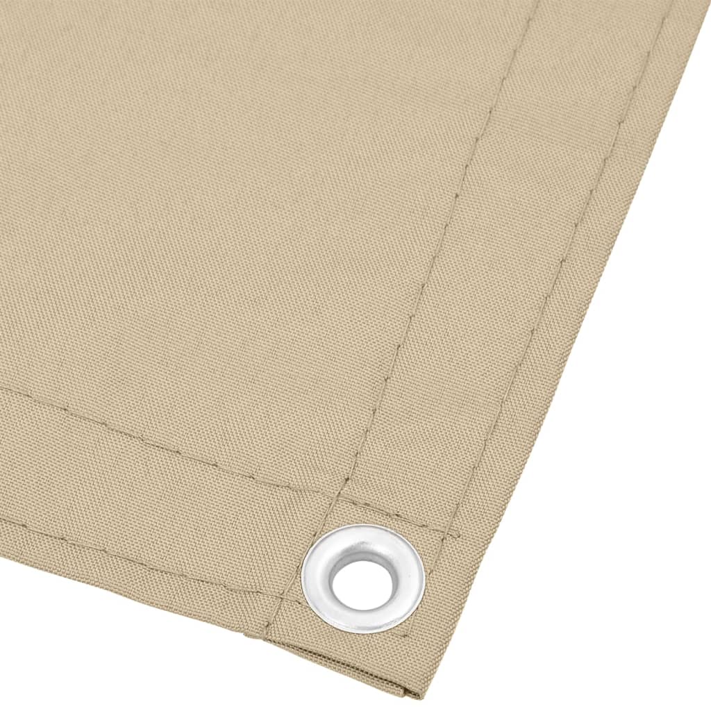 vidaXL Paravan de balcon, bej, 120x1000 cm, 100% poliester oxford