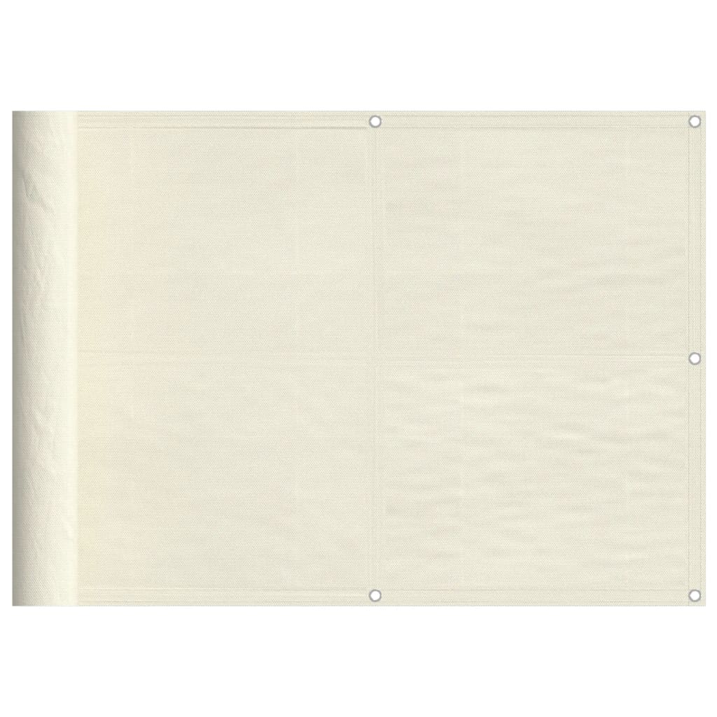 vidaXL Paravan de balcon, crem, 75x1000 cm, 100% poliester oxford