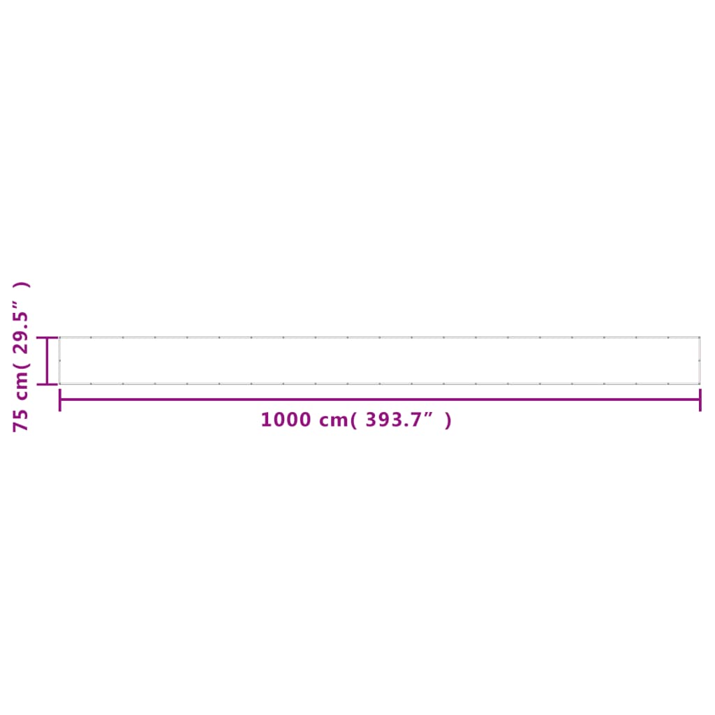 vidaXL Paravan de balcon, crem, 75x1000 cm, 100% poliester oxford