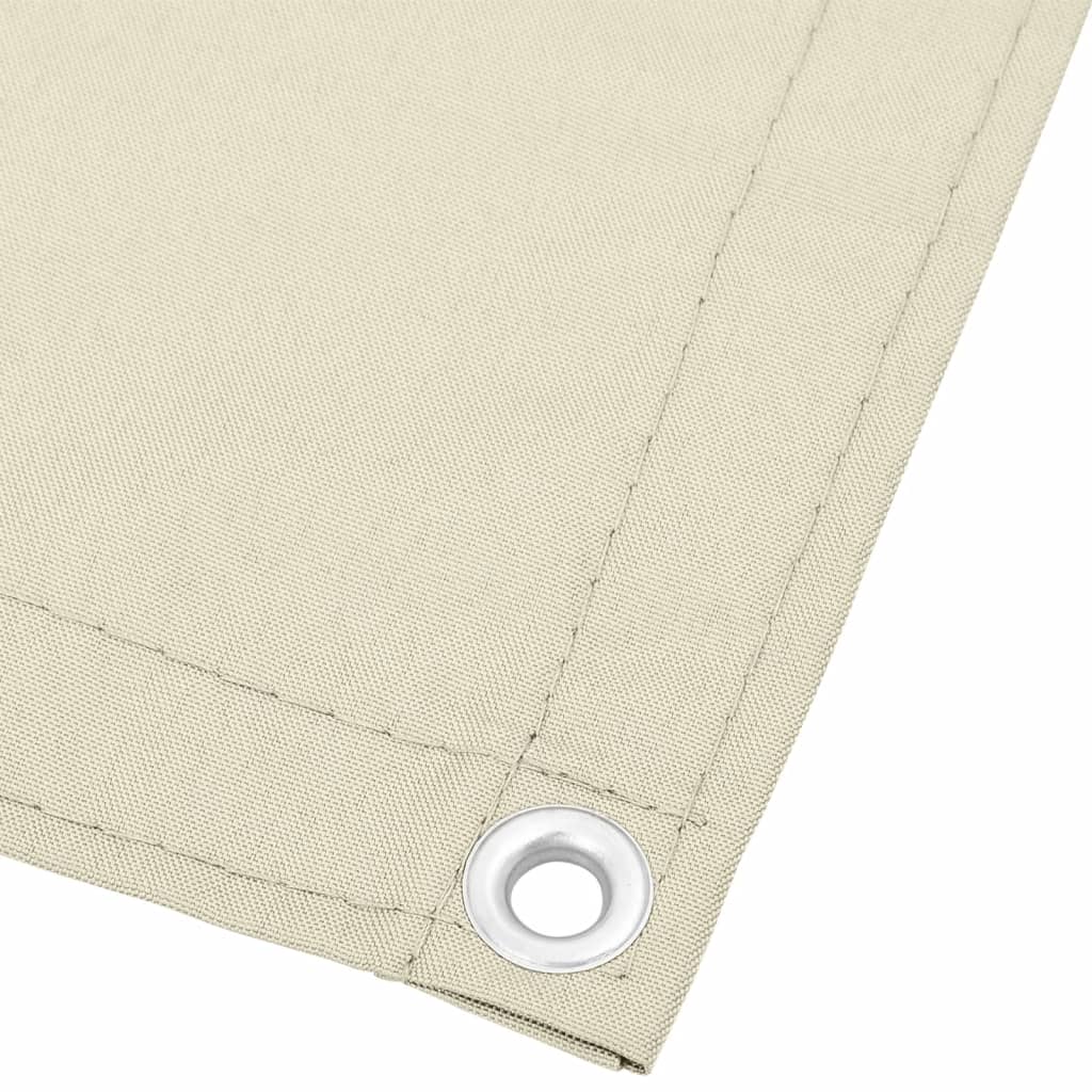 vidaXL Paravan de balcon, crem, 120x700 cm, 100% poliester oxford