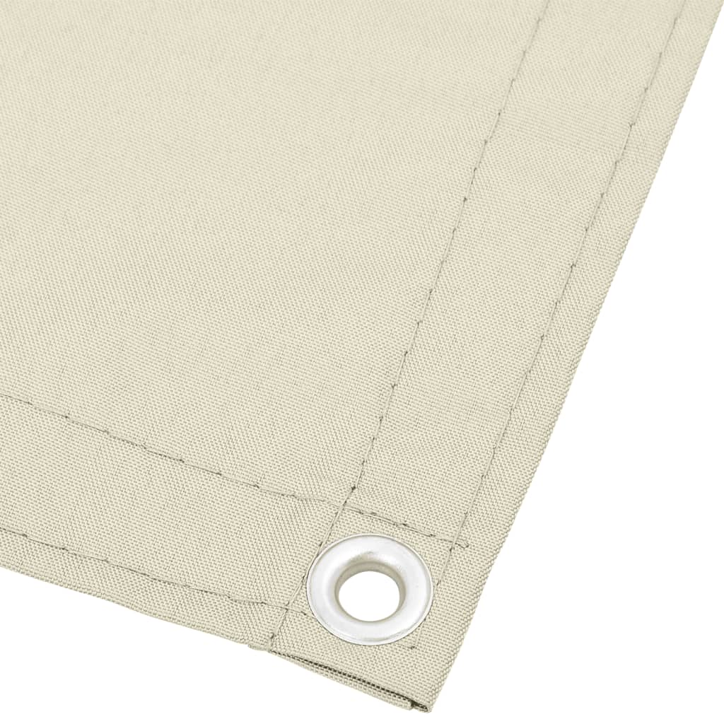 vidaXL Paravan de balcon, crem, 120x800 cm, 100% poliester oxford