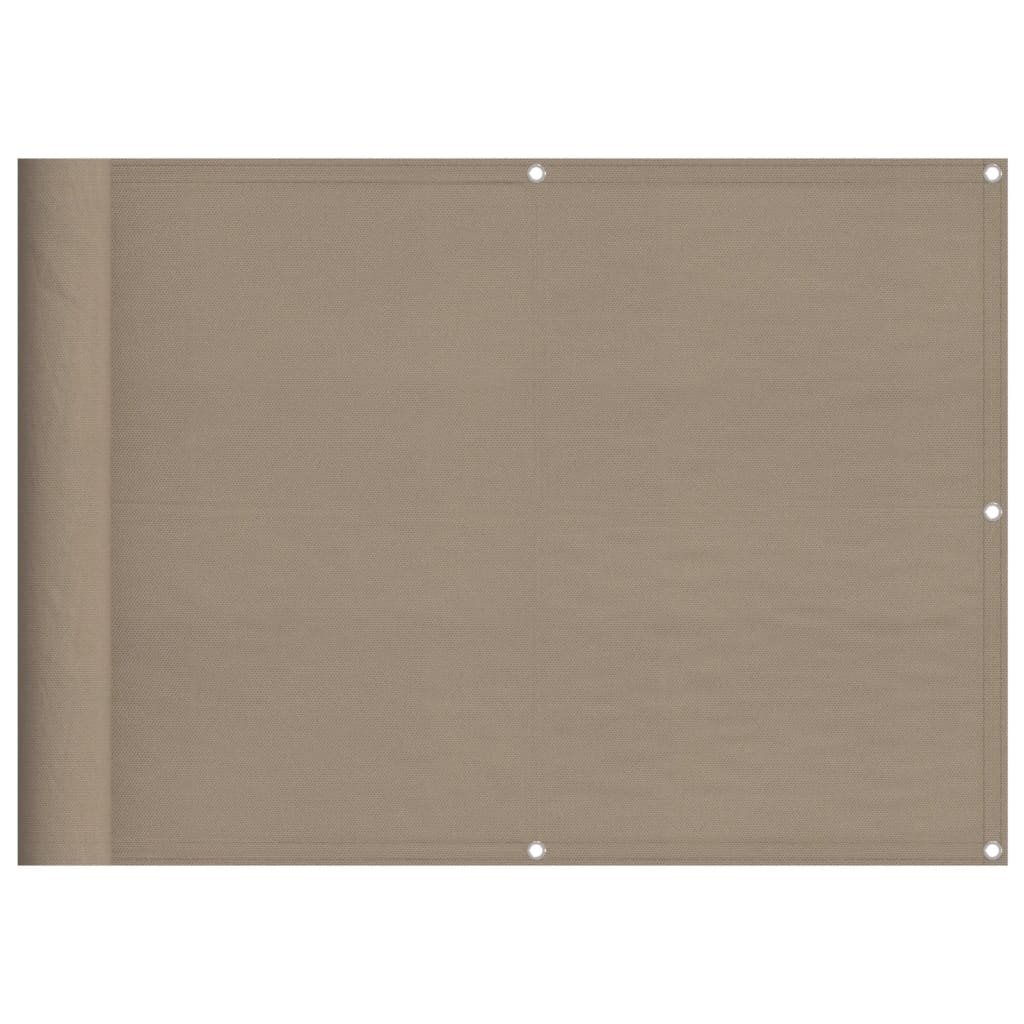 vidaXL Paravan de balcon, gri taupe, 75x800 cm, 100% poliester oxford