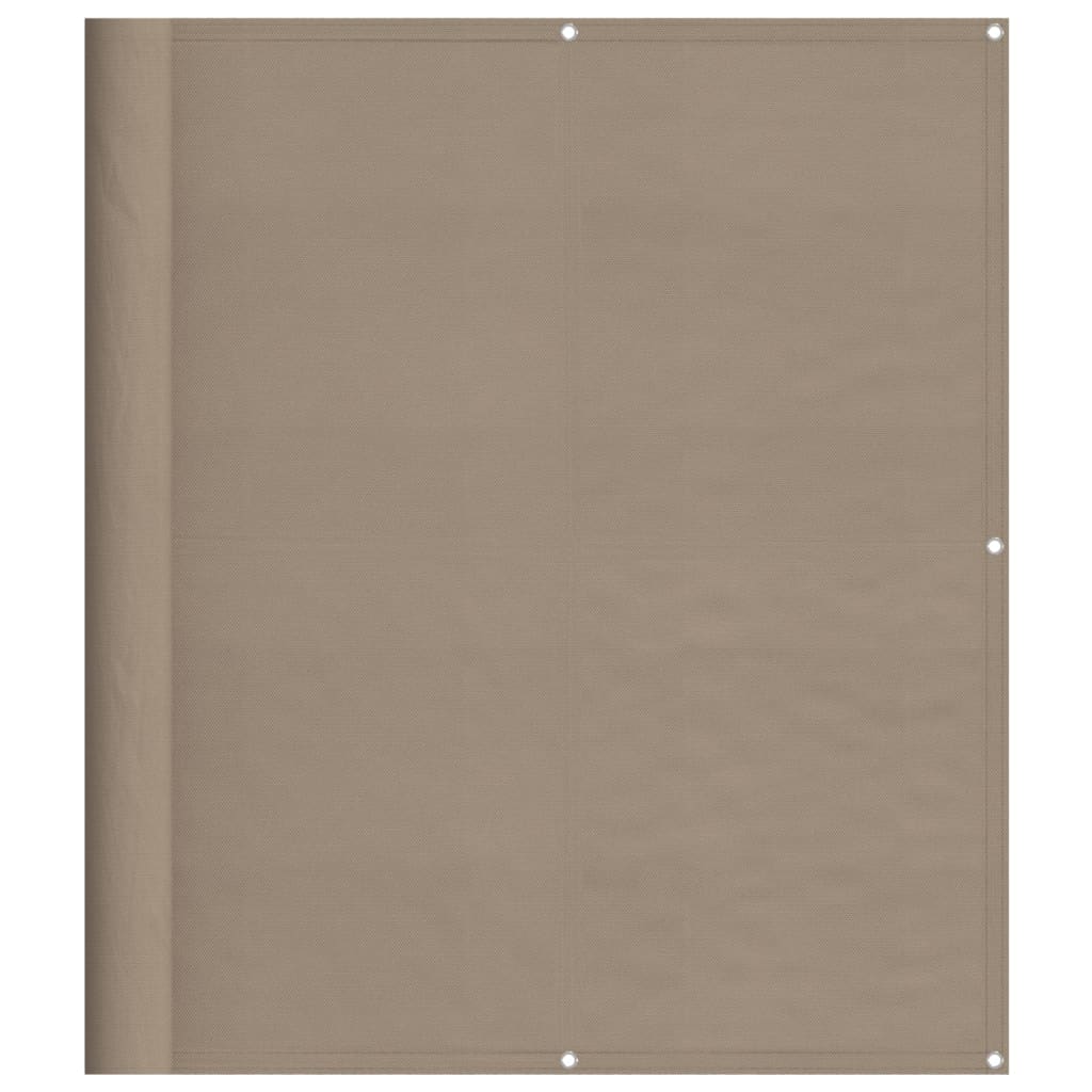 vidaXL Paravan de balcon, gri taupe, 120x1000cm, 100% poliester oxford
