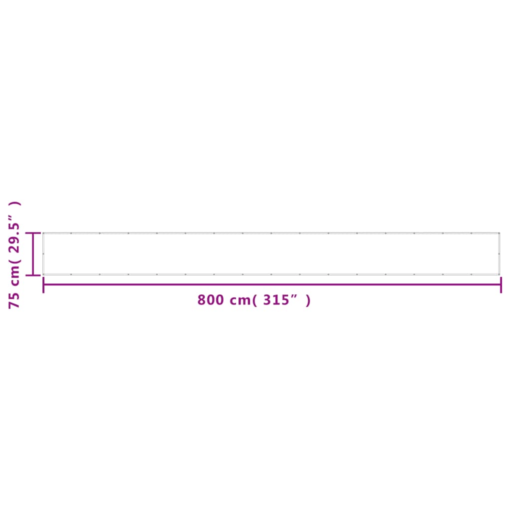 vidaXL Paravan de balcon, albastru, 75x800 cm, 100% poliester oxford