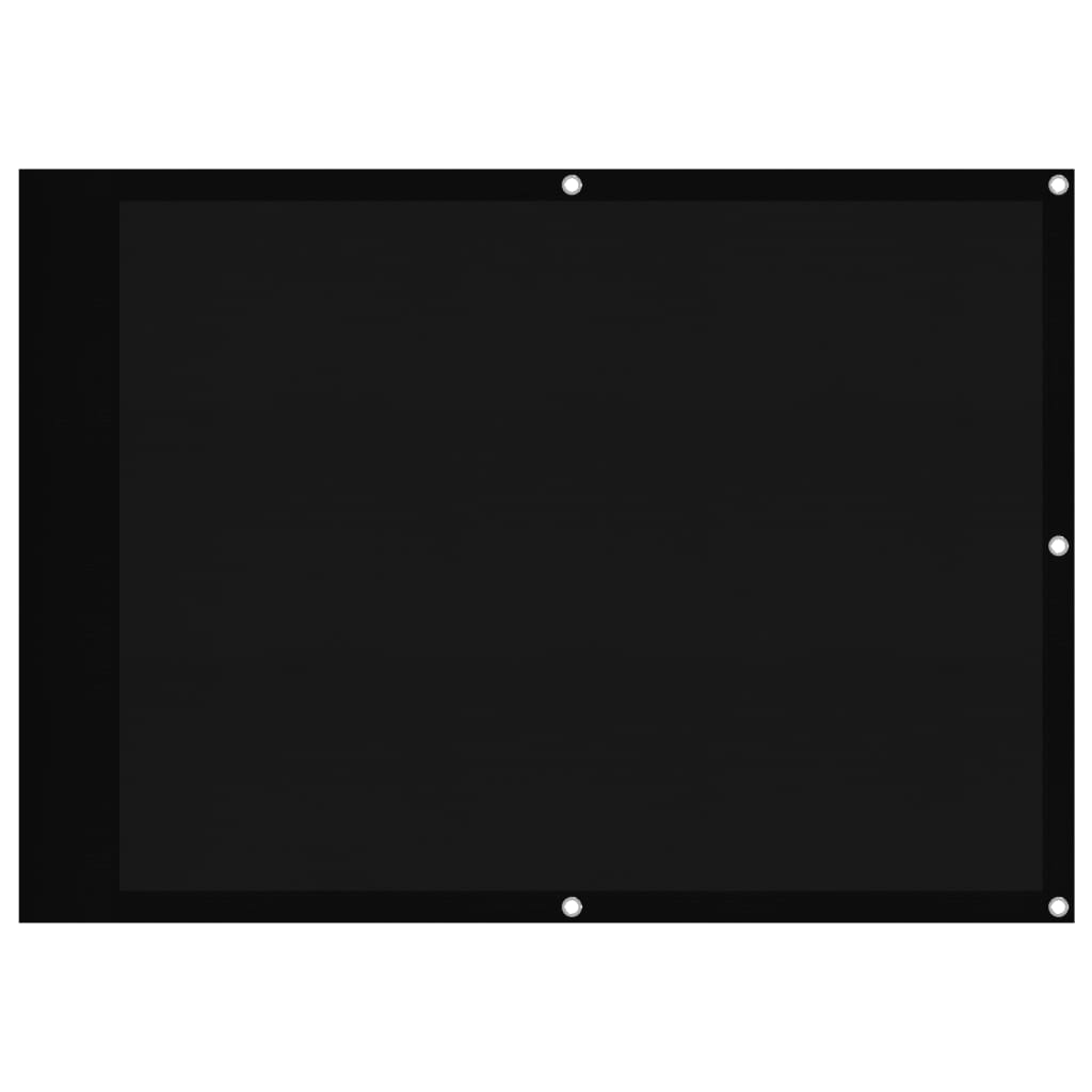 vidaXL Paravan de balcon, negru, 75x800 cm, 100% poliester oxford