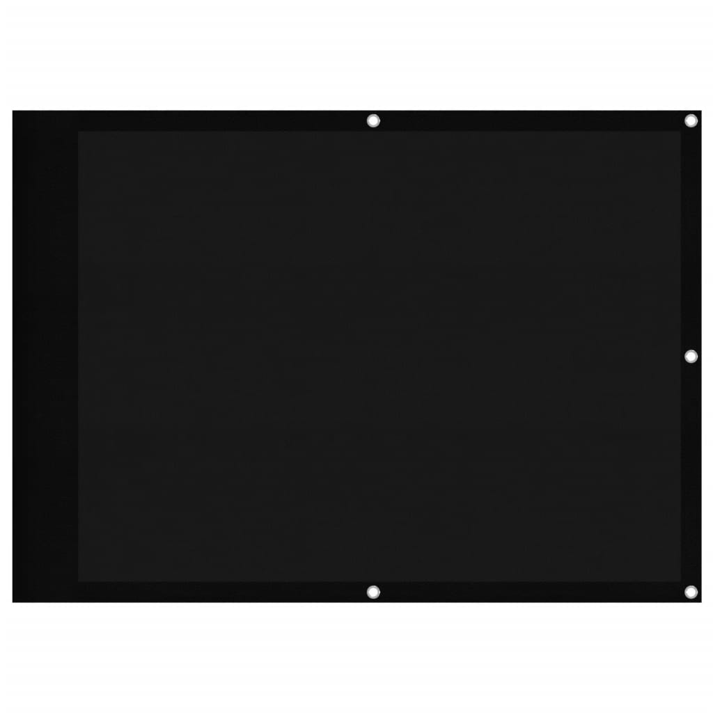 vidaXL Paravan de balcon, negru, 75x1000 cm, 100% poliester oxford