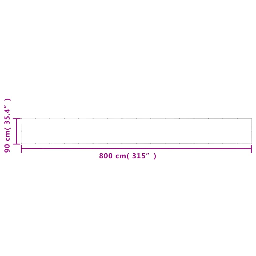 vidaXL Paravan de balcon, maro, 90x800 cm, 100% poliester oxford