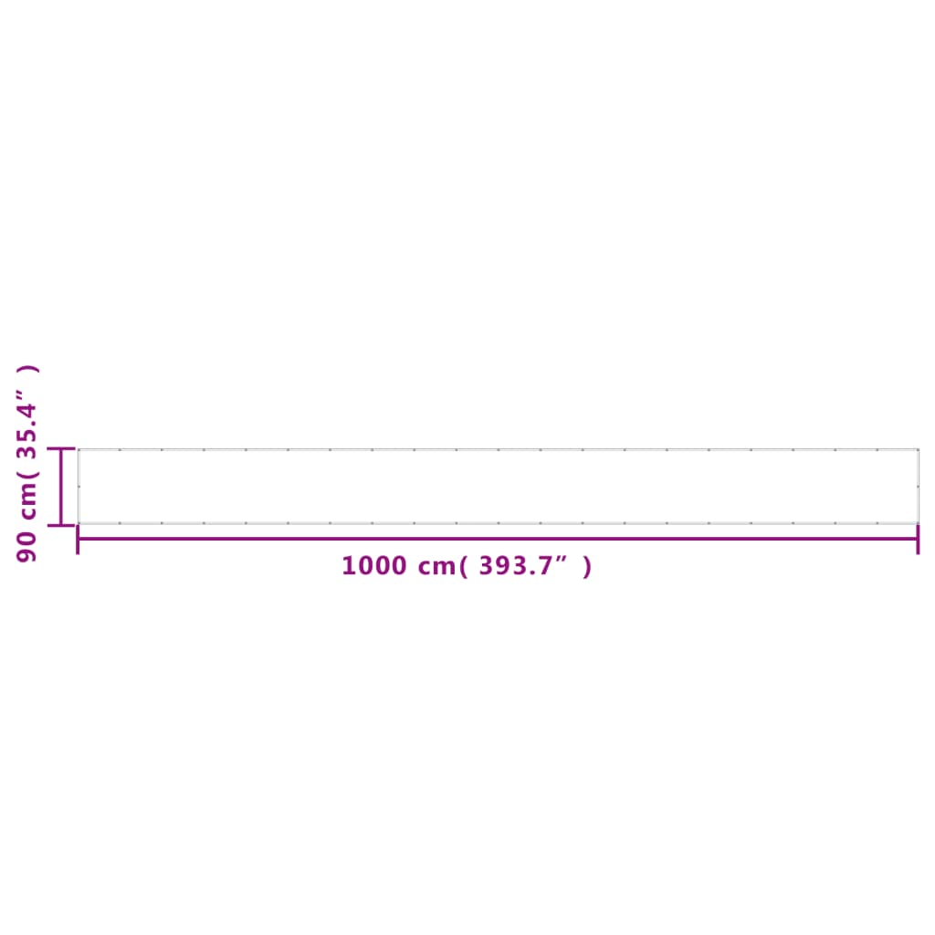 vidaXL Paravan de balcon, maro, 90x1000 cm, 100% poliester oxford