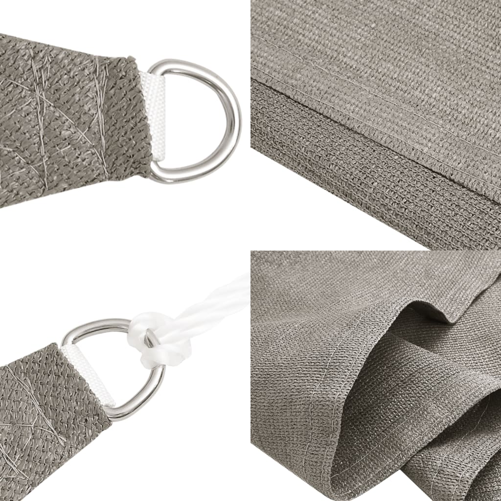 vidaXL Pânză parasolar, gri deschis, 3x3 m, pătrat, 160 g/m², HDPE