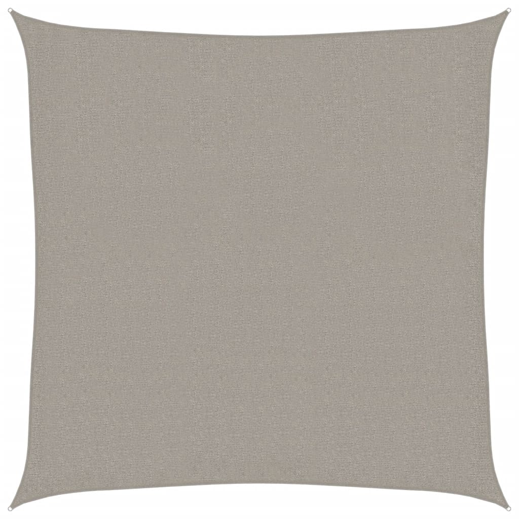 vidaXL Pânză parasolar, gri deschis, 3,6x3,6 m, pătrat, 160 g/m², HDPE