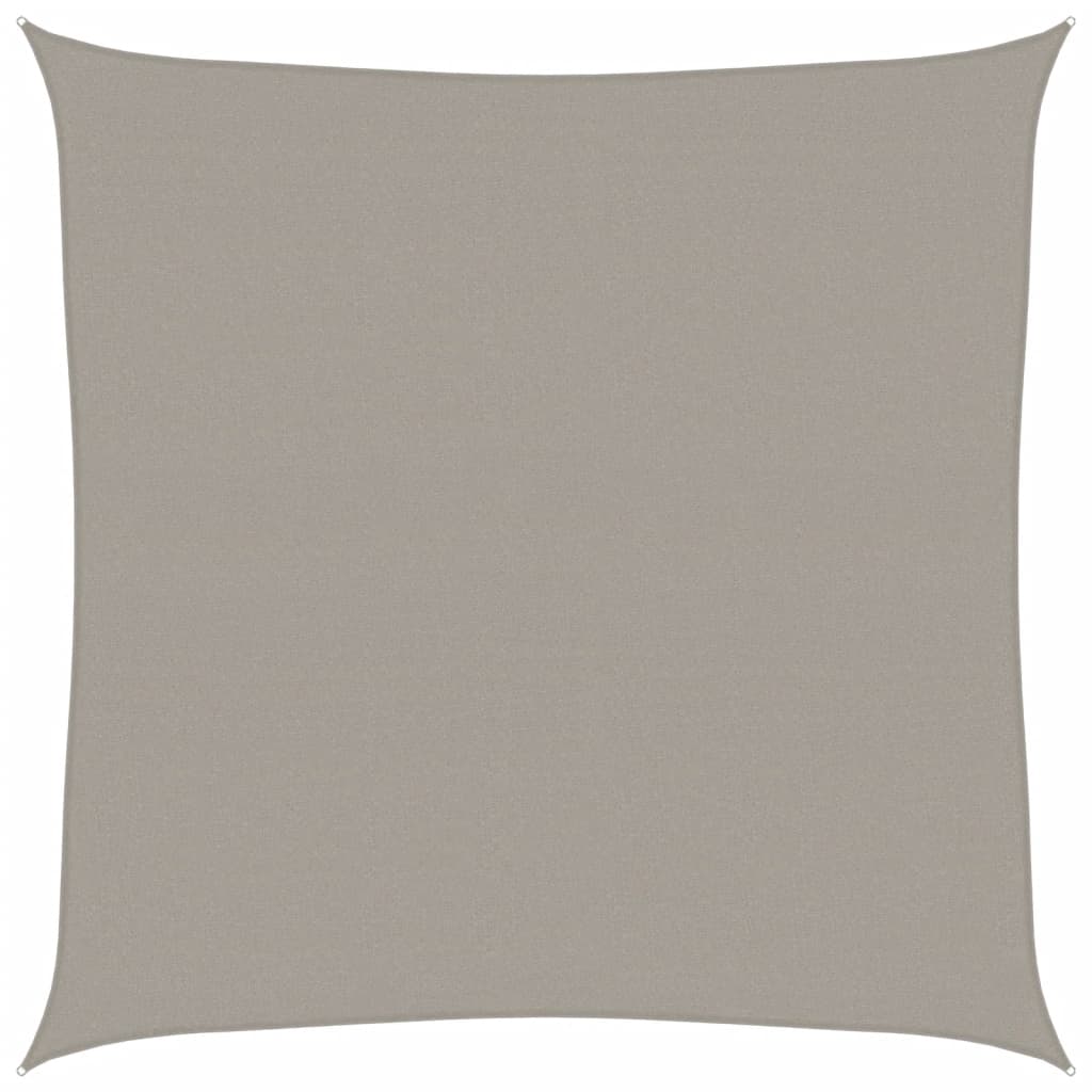 vidaXL Pânză parasolar, gri deschis, 5x5 m, pătrat, 160 g/m², HDPE
