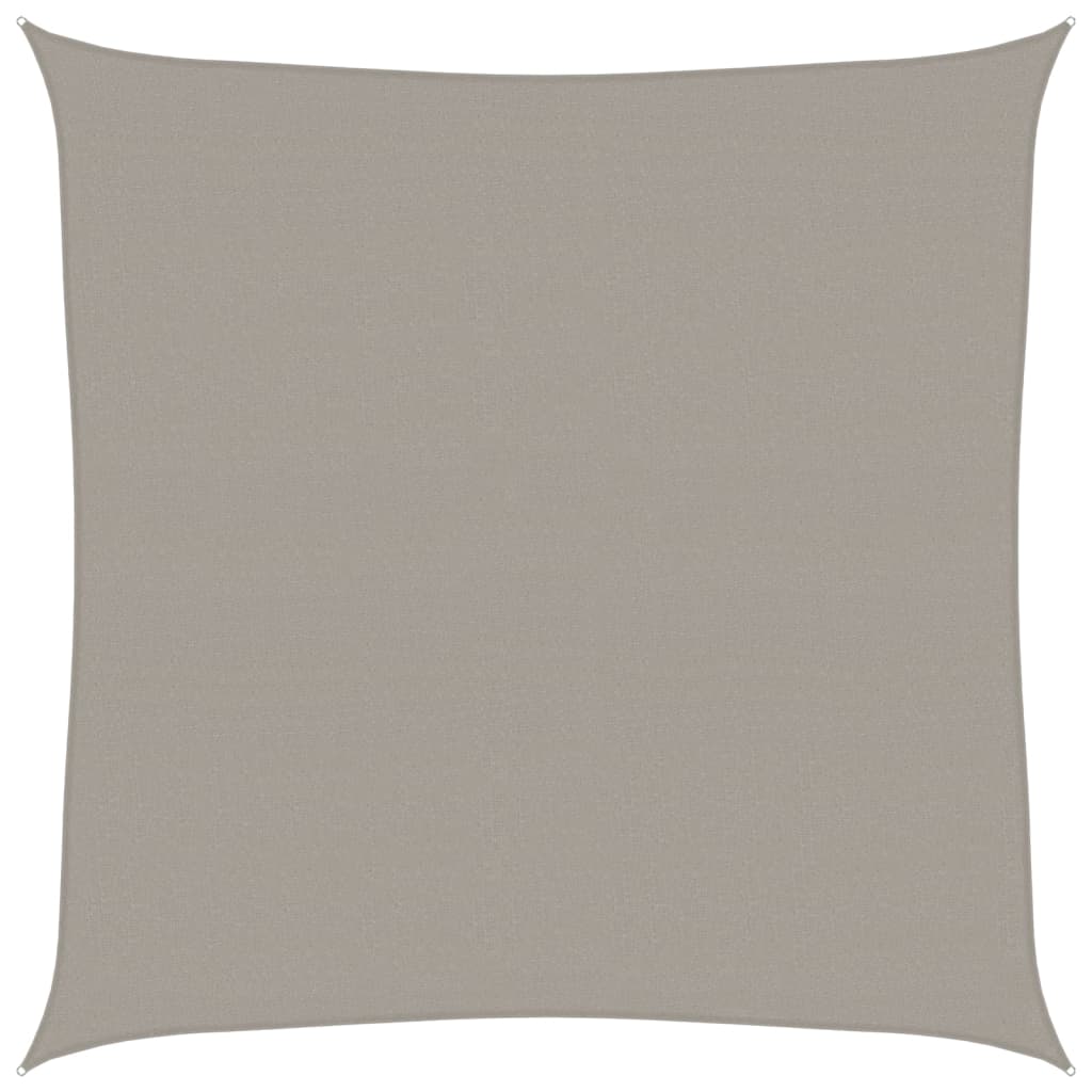 vidaXL Pânză parasolar, gri deschis, 7x7 m, pătrat, 160 g/m², HDPE