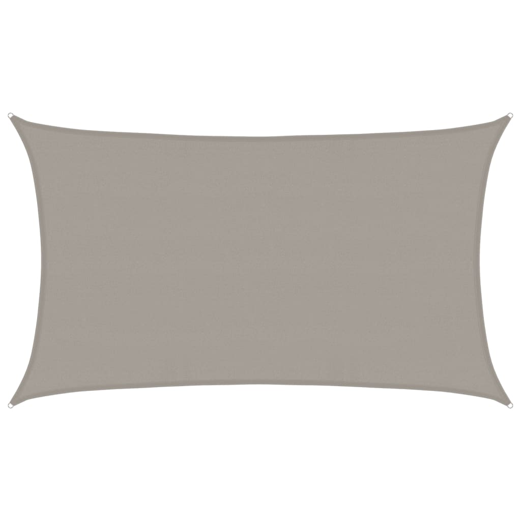 vidaXL Pânză parasolar gri deschis dreptunghiular 5x8 m HDPE 160 g/m²