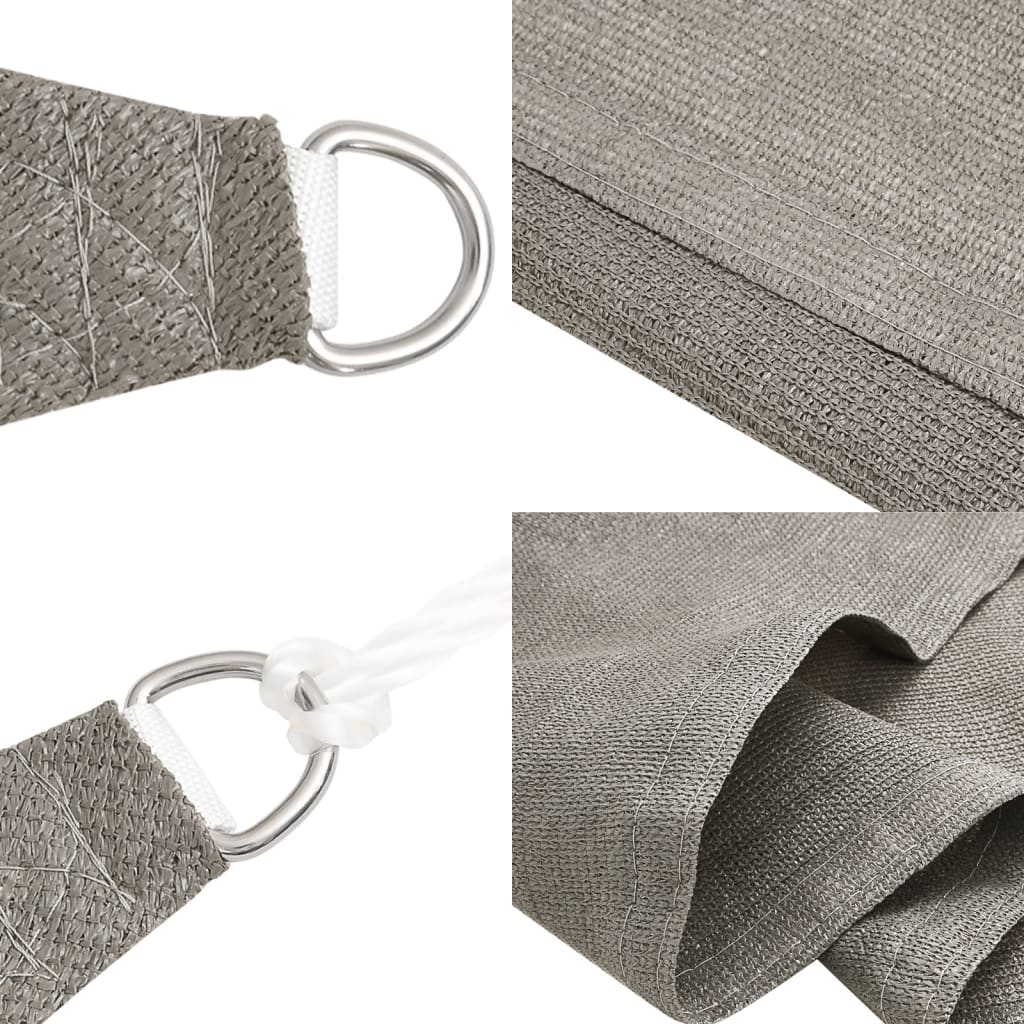 vidaXL Pânză parasolar gri triunghiular 3,6x3,6x3,6 m HDPE 160 g/m²