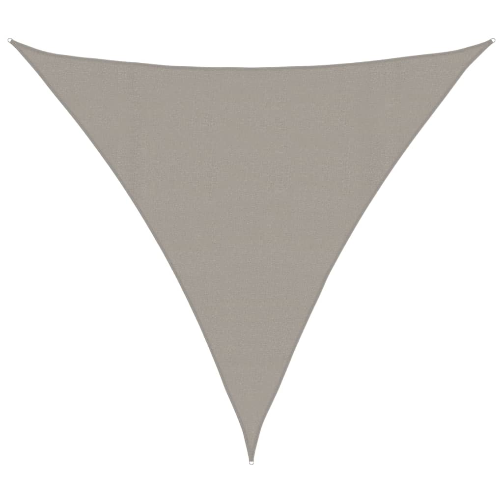 vidaXL Pânză parasolar, nisipiu, triunghiular, 4x4x4 m, HDPE, 160 g/m²
