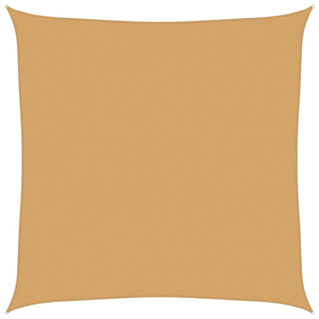 vidaXL Pânză parasolar, nisipiu, 4x4 m, pătrat, 160 g/m², HDPE